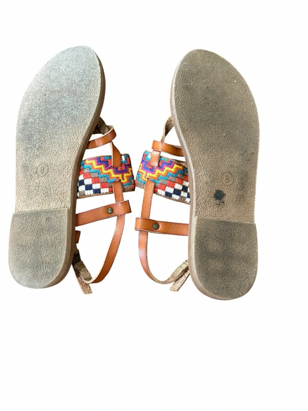 Mossimo Aztec Embroidered Colorful Slingback Summer Sandal